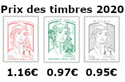 France Timbres Tarifs Postaux Au 1er Janvier 2020 Des